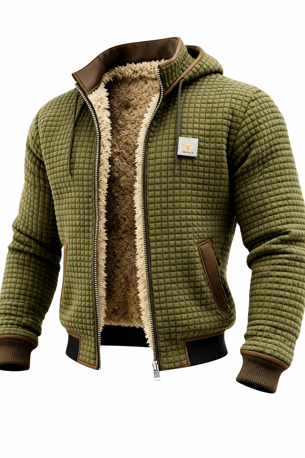 Tommaso | Giubbotto Uomo Invernale Foderato Sherpa con Cappuccio