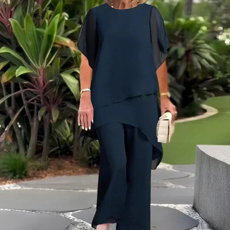 Vittoria | Completo Laurea Donna Tailleur da Cerimonia Particolari Pantalone Largo