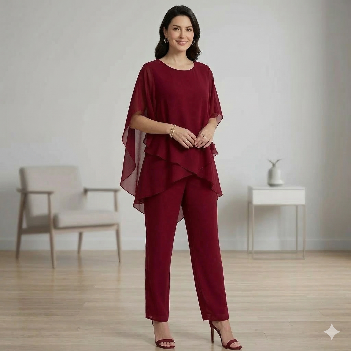 Vittoria | Completo Laurea Donna Tailleur da Cerimonia Particolari Pantalone Largo