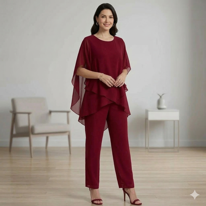 Vittoria | Completo Laurea Donna Tailleur da Cerimonia Particolari Pantalone Largo