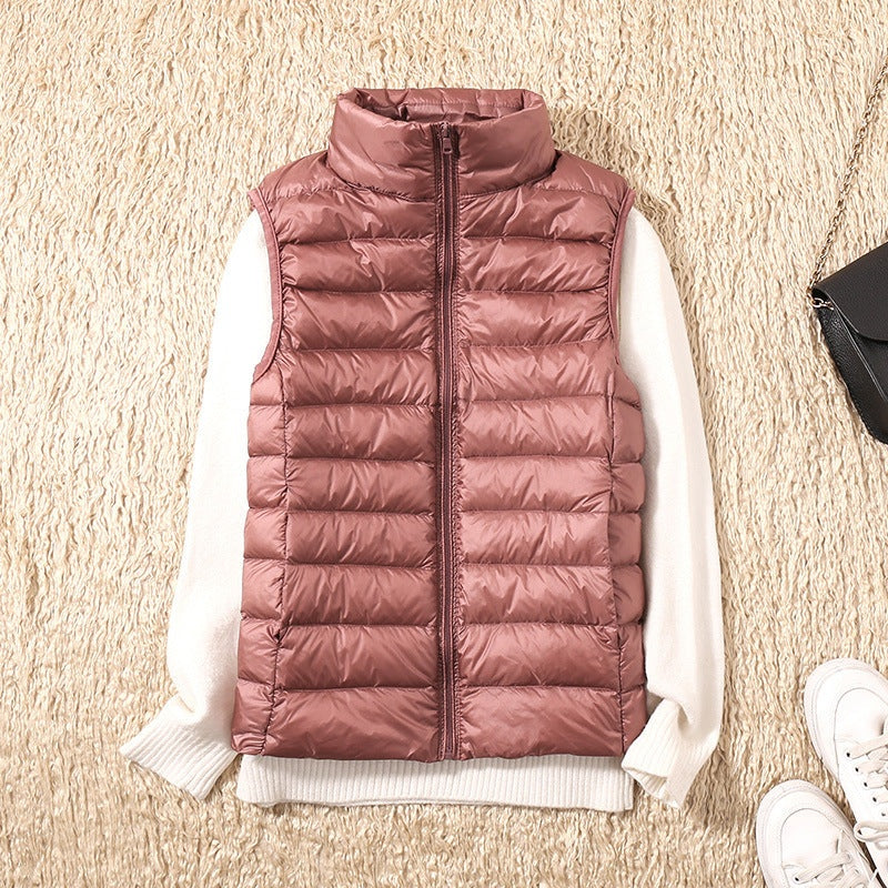 Vittoria | Gilet Imbottito Donna Collo Alto Chiusura Zip
