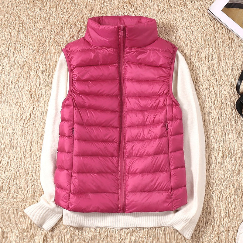 Vittoria | Gilet Imbottito Donna Collo Alto Chiusura Zip