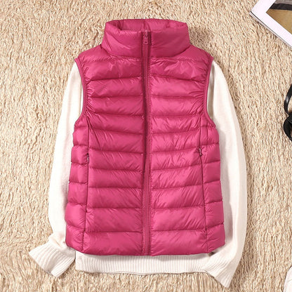 Vittoria | Gilet Imbottito Donna Collo Alto Chiusura Zip