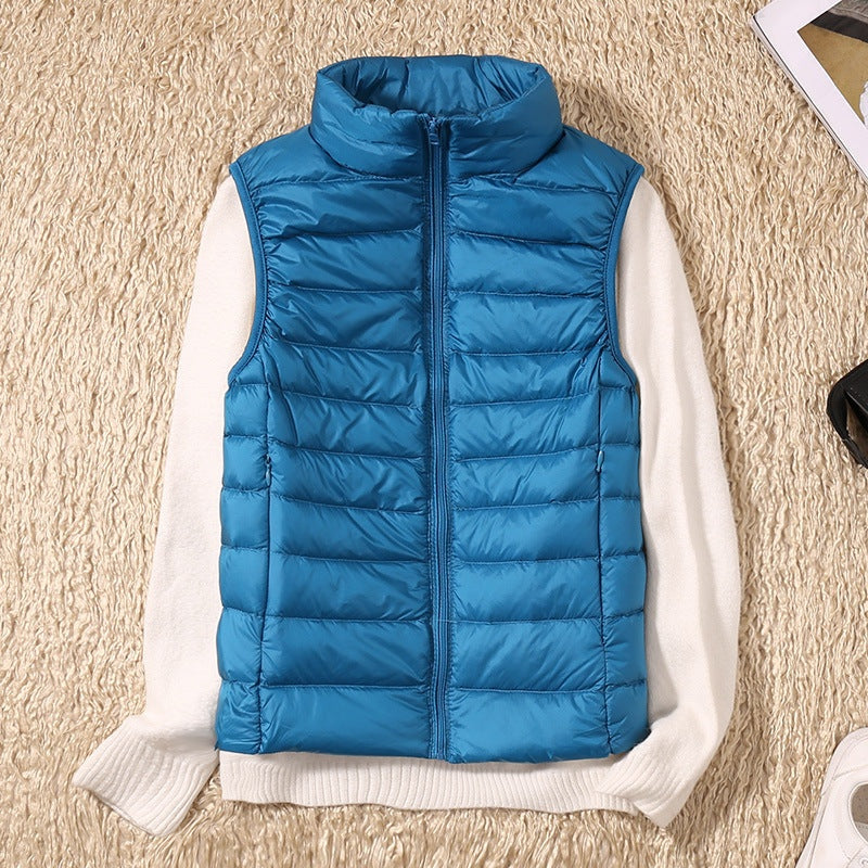 Vittoria | Gilet Imbottito Donna Collo Alto Chiusura Zip