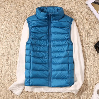 Vittoria | Gilet Imbottito Donna Collo Alto Chiusura Zip