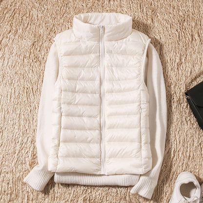 Vittoria | Gilet Imbottito Donna Collo Alto Chiusura Zip
