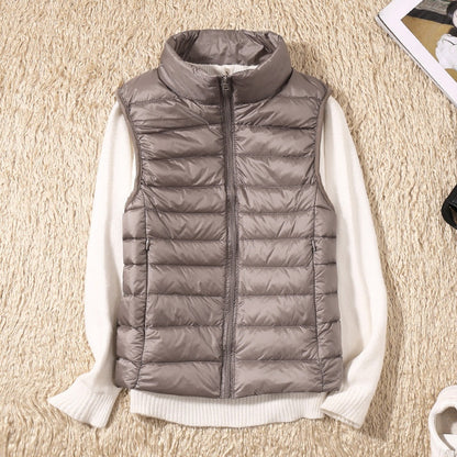 Vittoria | Gilet Imbottito Donna Collo Alto Chiusura Zip