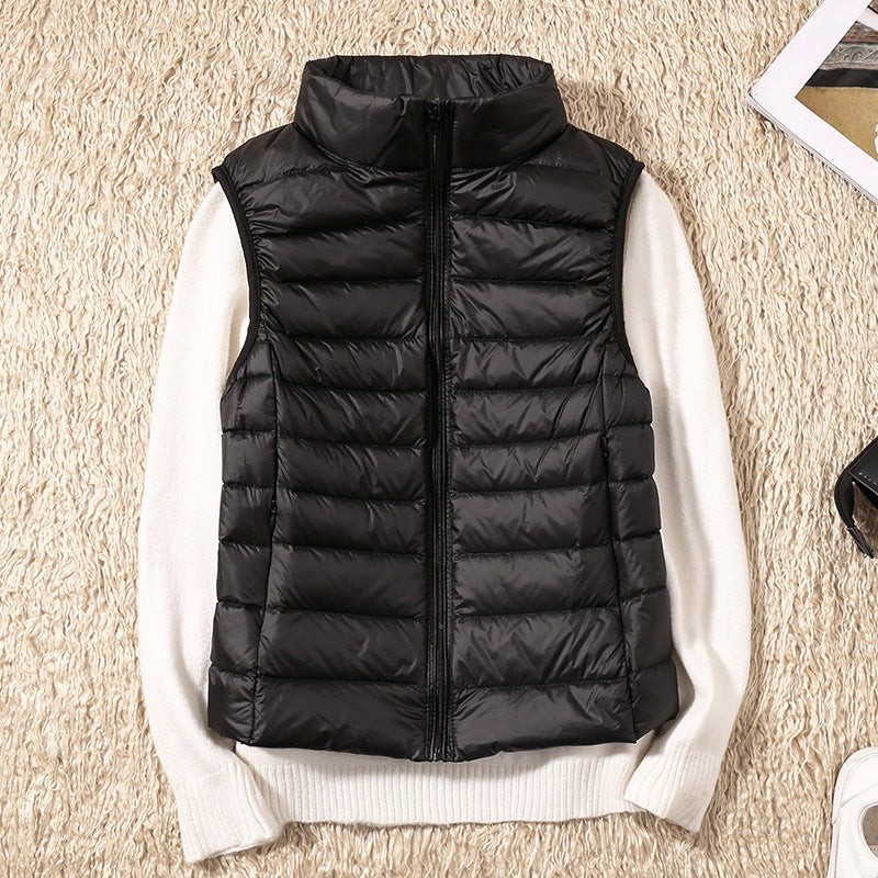 Vittoria | Gilet Imbottito Donna Collo Alto Chiusura Zip