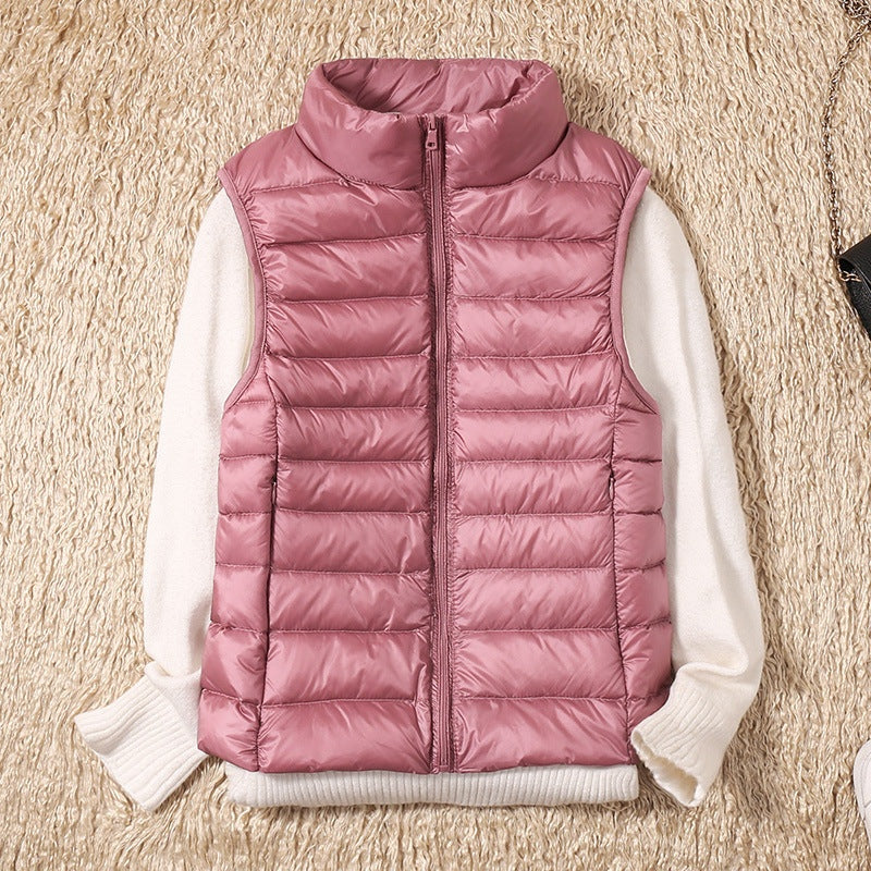 Vittoria | Gilet Imbottito Donna Collo Alto Chiusura Zip