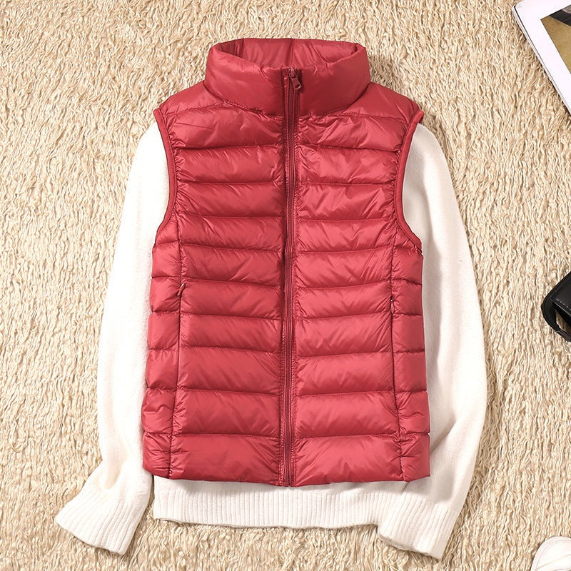 Vittoria | Gilet Imbottito Donna Collo Alto Chiusura Zip