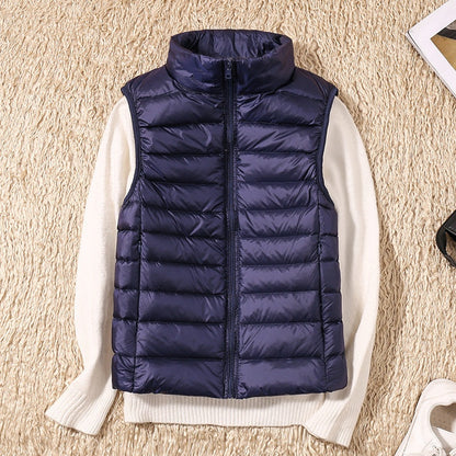 Vittoria | Gilet Imbottito Donna Collo Alto Chiusura Zip