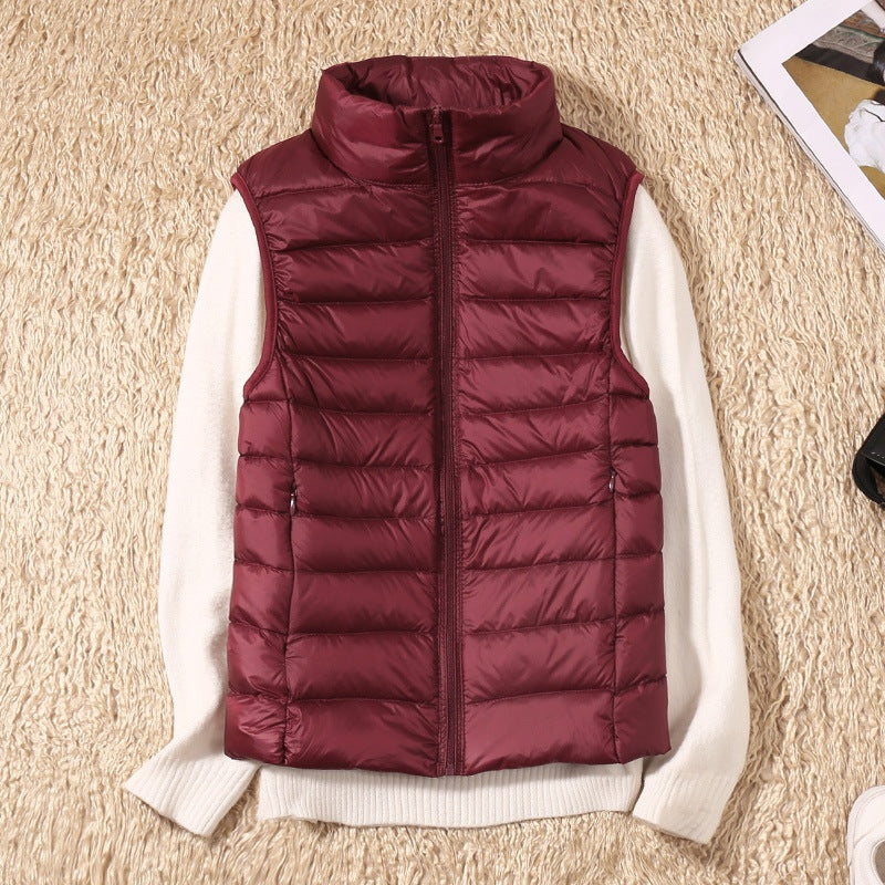 Vittoria | Gilet Imbottito Donna Collo Alto Chiusura Zip