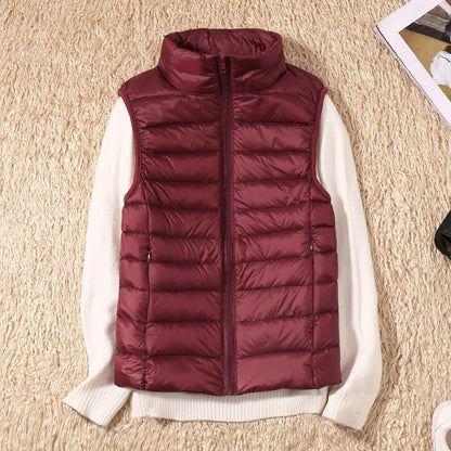 Vittoria | Gilet Imbottito Donna Collo Alto Chiusura Zip