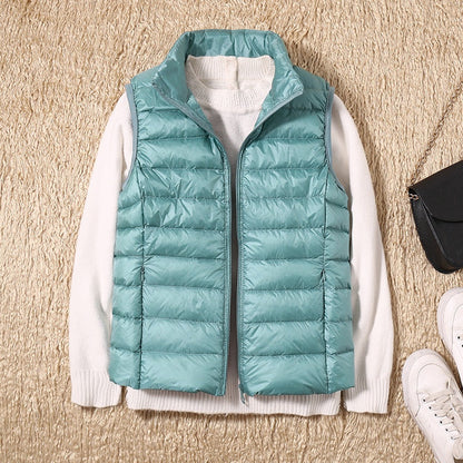 Vittoria | Gilet Imbottito Donna Collo Alto Chiusura Zip