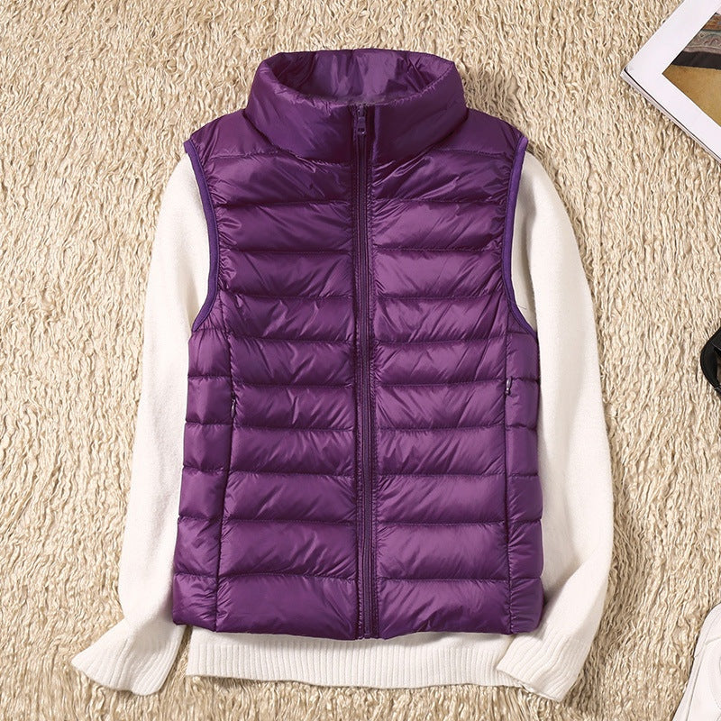 Vittoria | Gilet Imbottito Donna Collo Alto Chiusura Zip