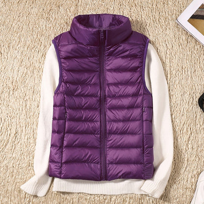 Vittoria | Gilet Imbottito Donna Collo Alto Chiusura Zip