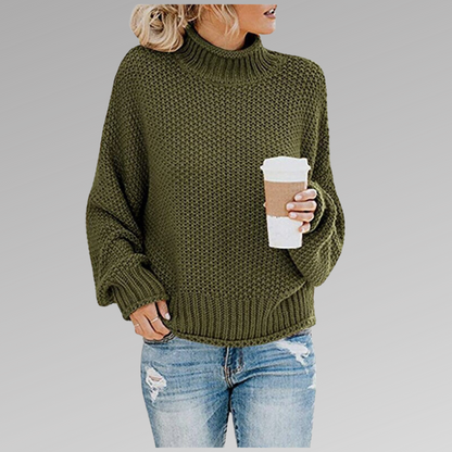 Vittoria | Maglia a Maniche Lunghe Donna Collo Alto Oversize